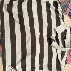 Faded Rose Striped Polo Cropped Shirt NWT